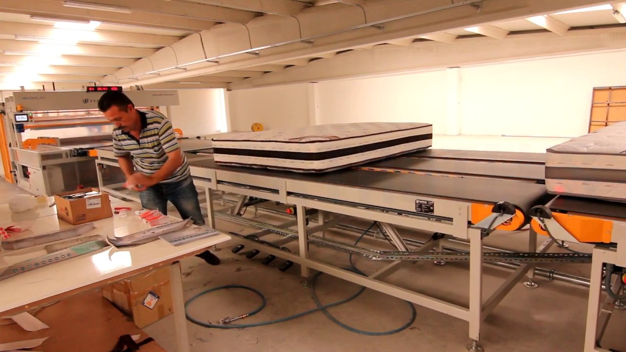 ET-LQC-FLIP - Mattress Inspection Conveyor With Flipping System