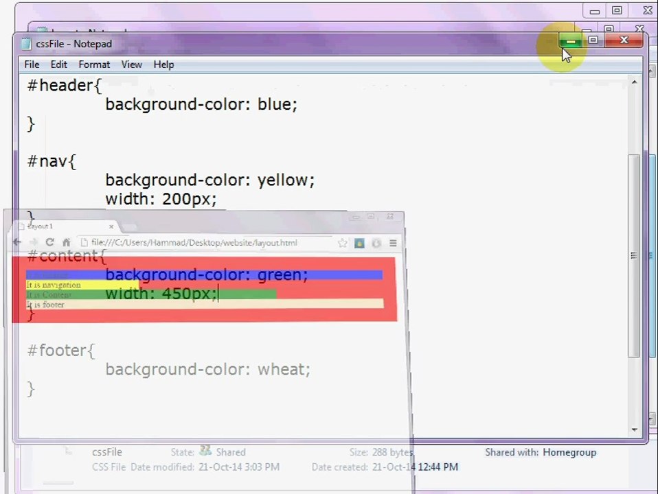32 First layout using div - Beginner's Web Designing (Urdu)