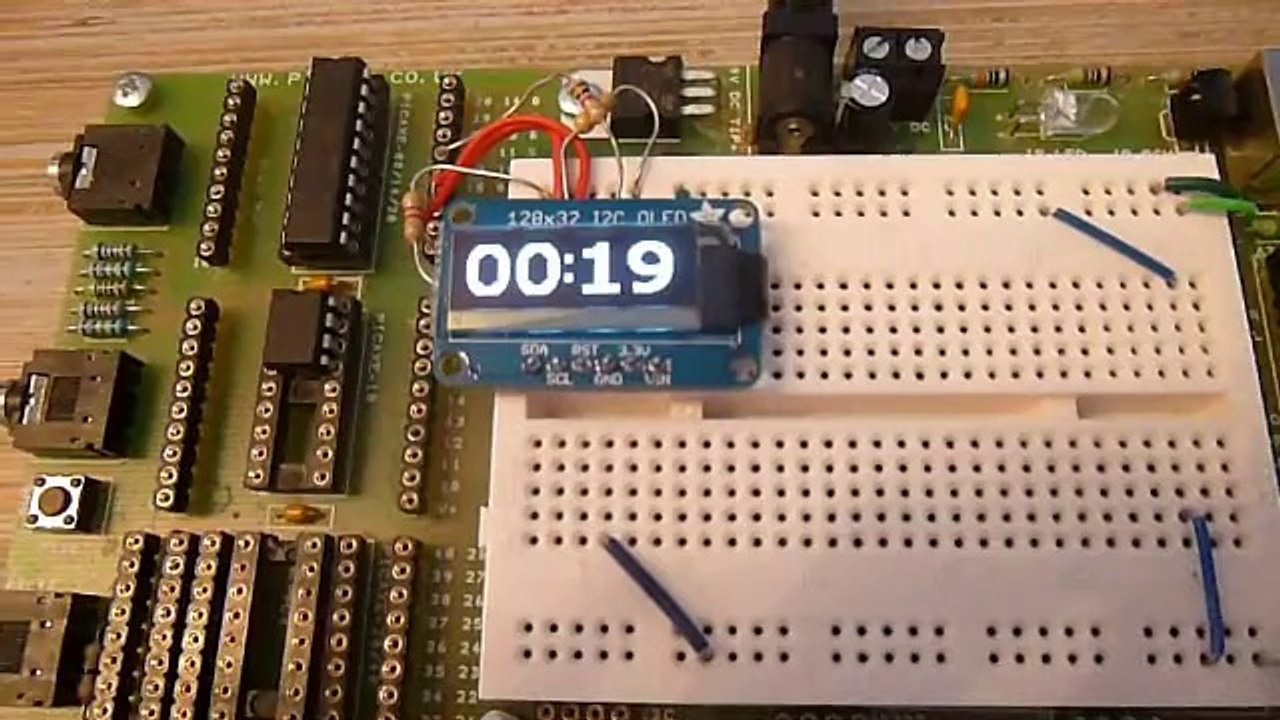 chrono PICAXE avec OLED 128x32