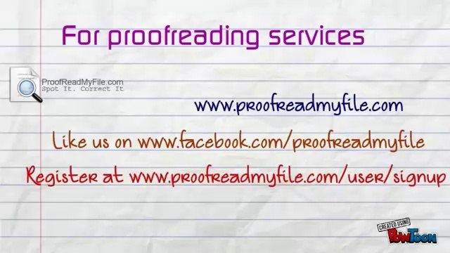 Proofreading services