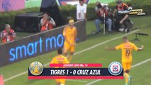 El gol del: Tigres vs Cruz Azul (1 - 0)