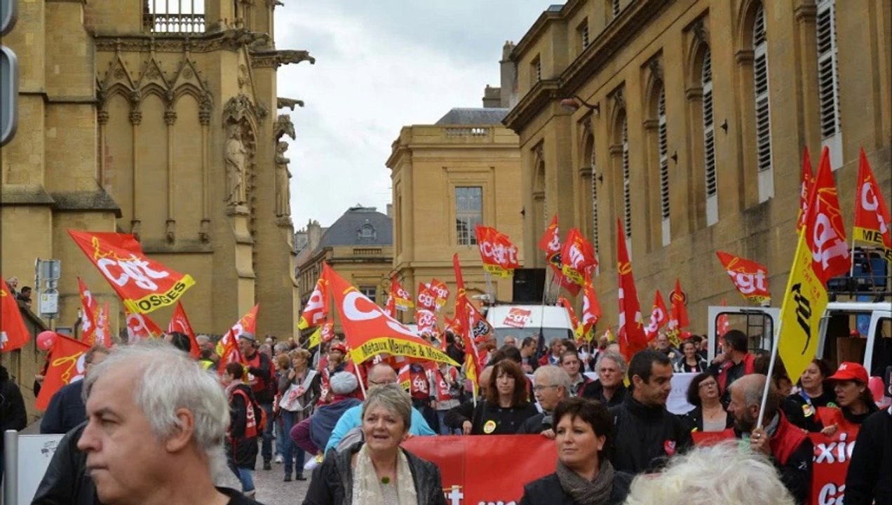 Diaporama de la manifestation pour la défense de la protection sociale à Metz le 16 octobre 2014
