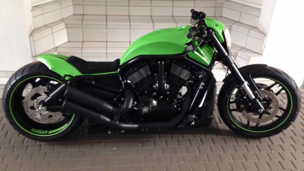 Custom Green Harley Davidson Night Rod