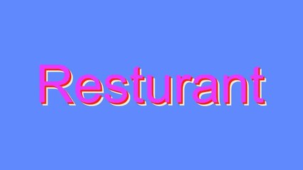 How to Pronounce Resturant