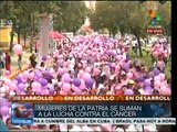 Venezolanas marchan para concientizar contra el cáncer de mama