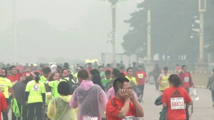Alto índice de poluição na Maratona de Pequim