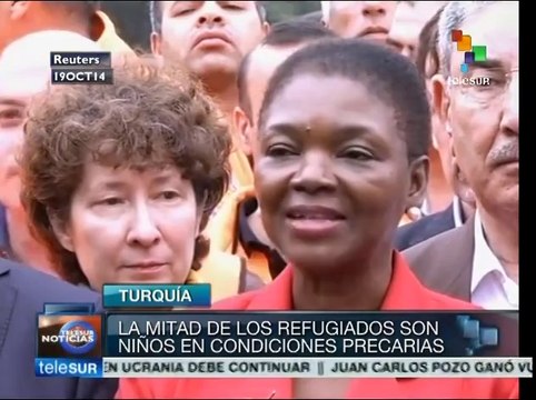 ONU visita refugio en Turquía para desplazados sirios
