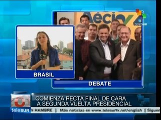 Brasil: Dilma y Aécio debatirán por la presidencia por penúltima vez