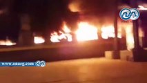 بالفيديو.. أهالى قتيل أشمون يشعلون النيران فى قطار بالمنوفية.. وتكثيف أمنى لضبط الجناة
