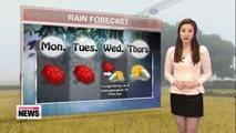 Nationwide rain expected until Wednesday