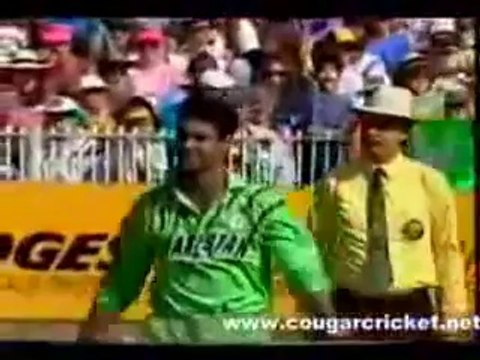Stumps Broken Into Half Cricket By Waqar Younis Bowling
