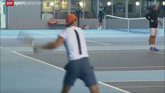 Rafael Nadal's practice at Swiss Indoors Basel. Oct. 19, 2014.