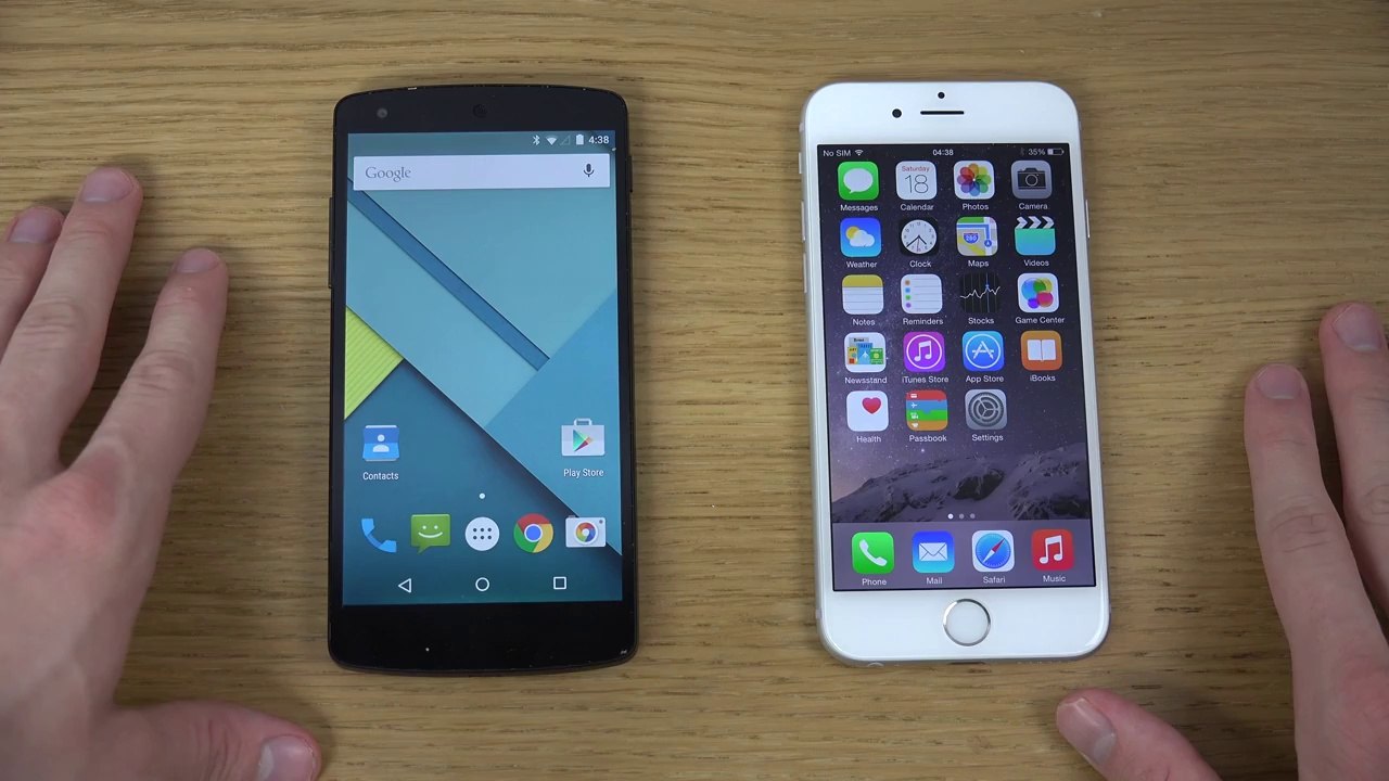 Face à face entre Android 5.0 Lollipop et iOS 8