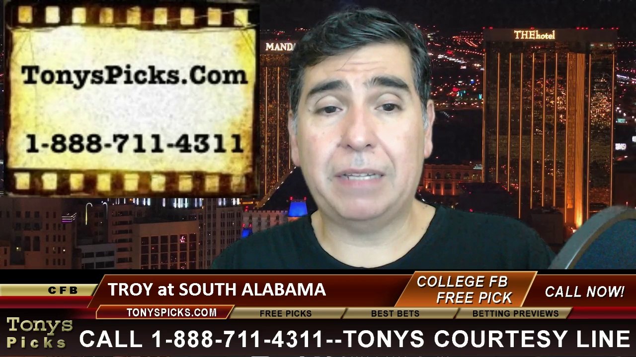 South Alabama Jaguars vs. Troy Trojans Free Pick Prediction NCAA College Football Updated Odds Preview 10-24-2014