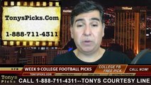 Week 9 College Football Free Picks Predictions Point Spread Betting Odds 2014
