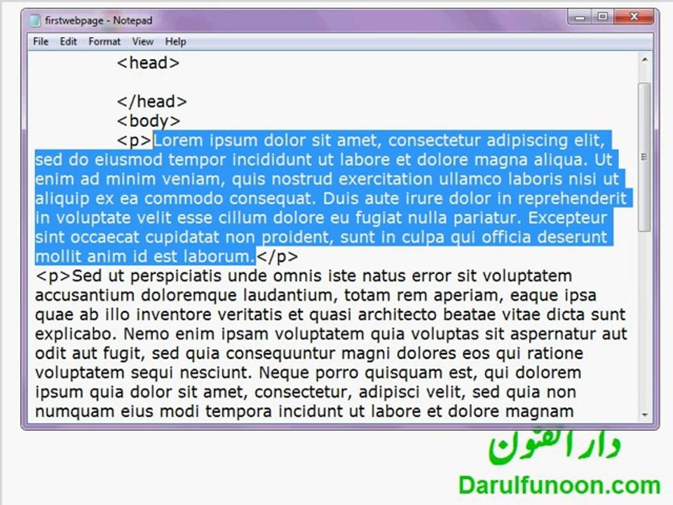 07 Paragraph tag - Beginner's Web Designing (Urdu)