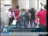 España: estudiantes de Andalucía protestan por recortes a la educación