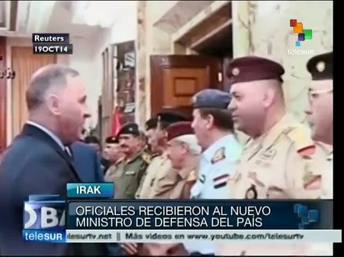 Reciben militares iraquíes a ministro de Defensa: Jaled al Obeidi