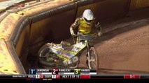 Coventry rider takes out his own teammate in Speedway Elite League Grand Final.