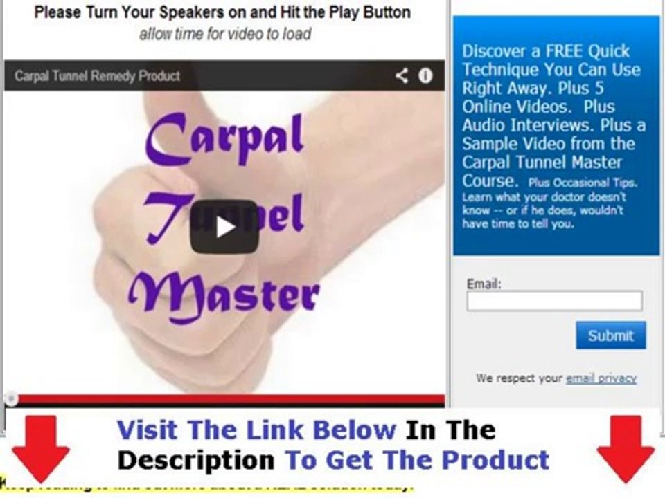 Carpal Tunnel Master Honest Review Bonus + Discount