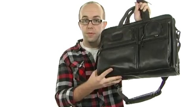 Tumi Alpha Business - Leather Compact Large Screen Computer Case Black - Robecart.com Free Shipping BOTH Ways