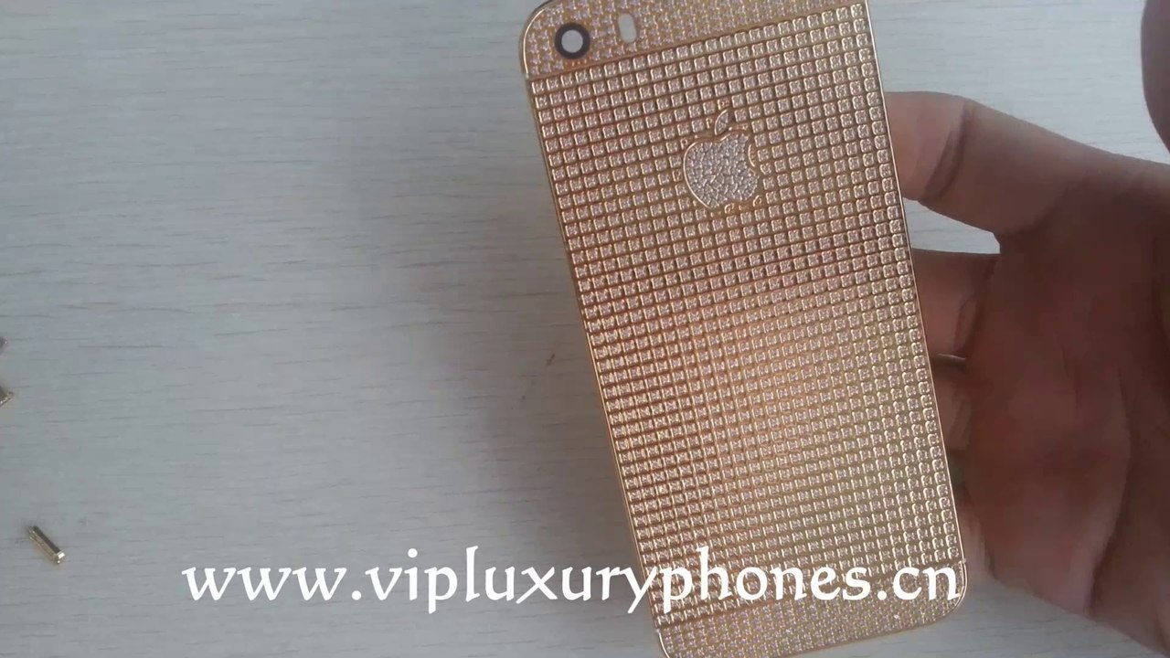 iphone 5/5s housing 24K gold - Iphone 5 Real Gold Covers Video