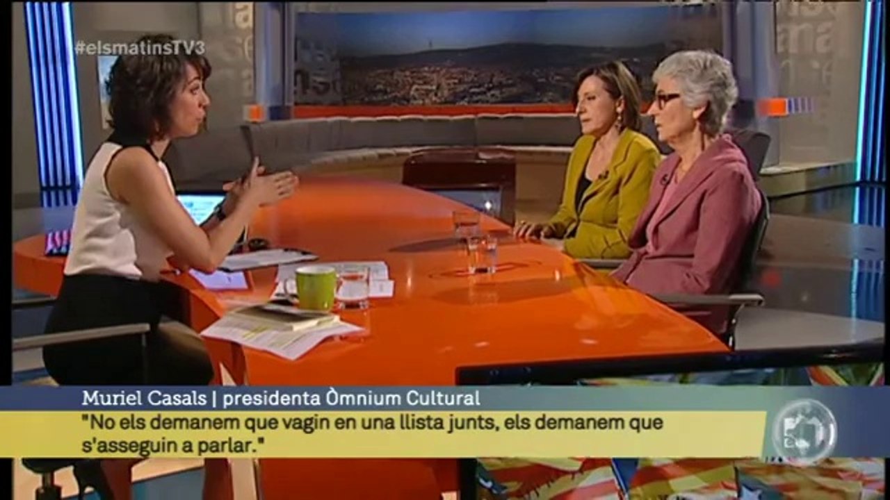 TV3 - Els Matins - Forcadell i Casals demanen a Mas que abans del 9-N es comprometi a convocar elec
