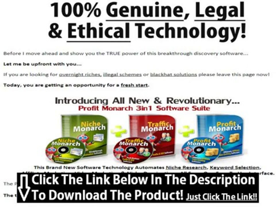 Profit Monarch 3in1 Software + Profit Monarch Software Warrior Forum