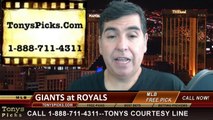 Kansas City Royals vs. San Francisco Giants Free Pick Prediction World Series MLB Playoff Game 1 Odds Preview 10-21-2014