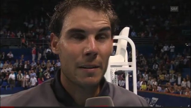 Rafael Nadal's On-court interview after R1 at 2014 Swiss Indoors Basel