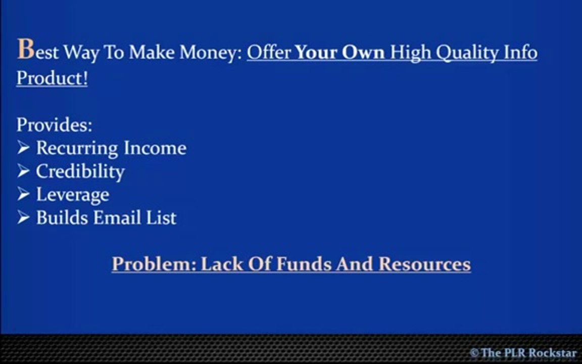 Private Label Rights, Internet Marketing lesson 1