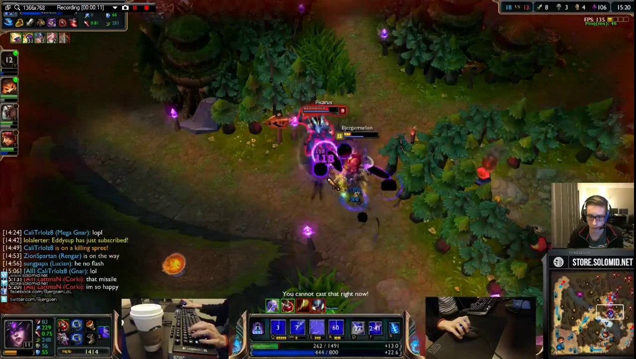 Bjergsen fait mal même involontairement - League of legends