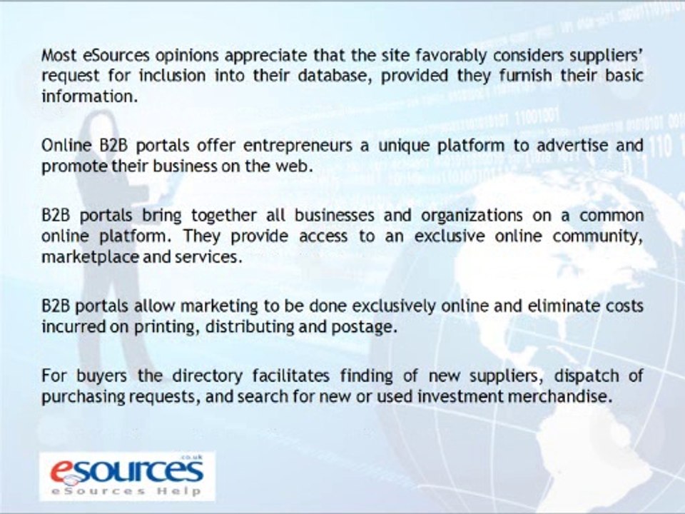 Esources – Creating New Trading Relationships Between Companies