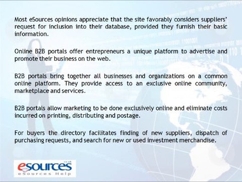 Esources – Creating New Trading Relationships Between Companies