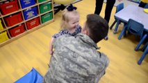 U.S. Soldier Surprises 2-Year-Old Daughter at School
