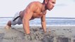 Fitness Model Body Workout on the Beach - Bodybuilding Motivation