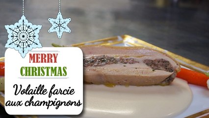 Les blancs de volaille farcis aux champignons - Recette Noël
