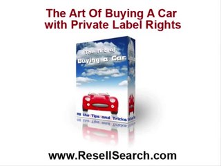 The Art Of Buying A Car with Private Label Rights