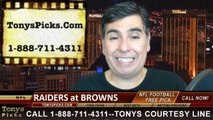 Cleveland Browns vs. Oakland Raiders Free Pick Prediction NFL Pro Football Updated Odds Preview 10-26-2014