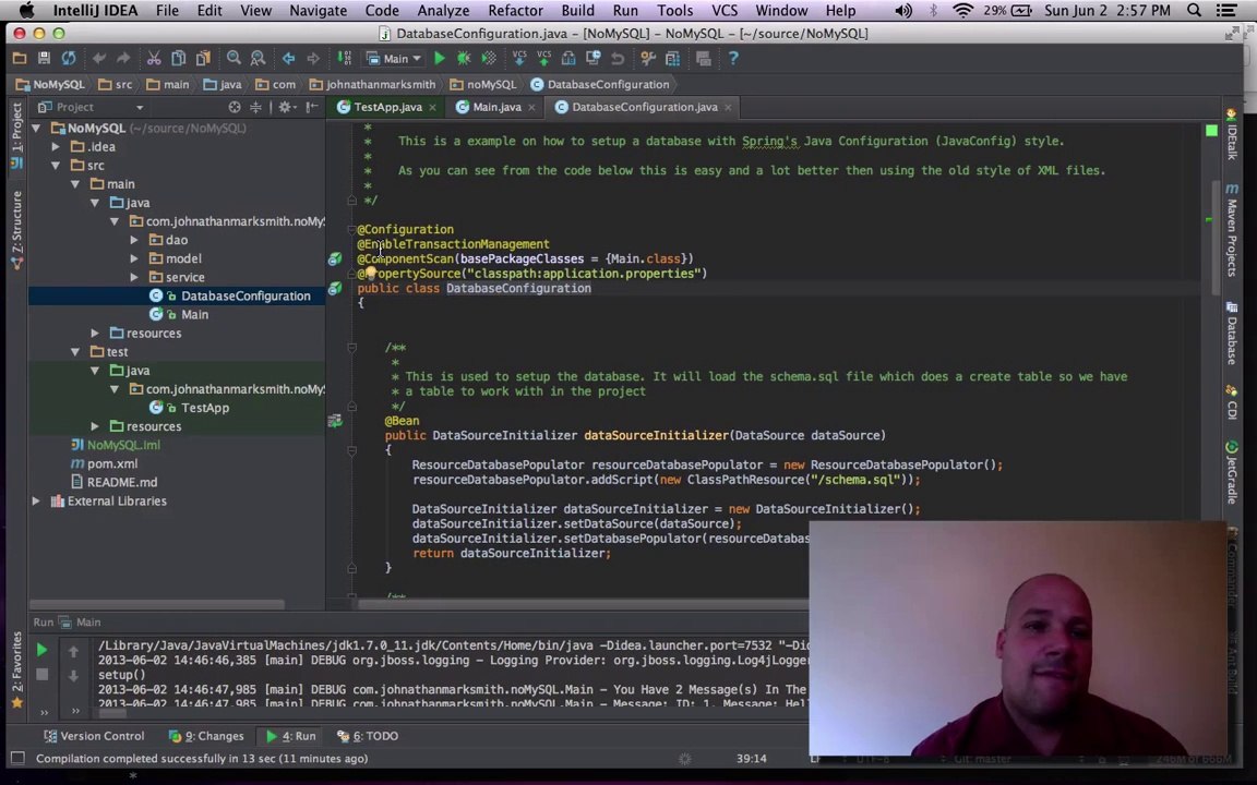 How To Use Spring's Java Configuration (JavaConfig) style with Maven