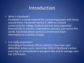 Using facebook to boost your business - Part One