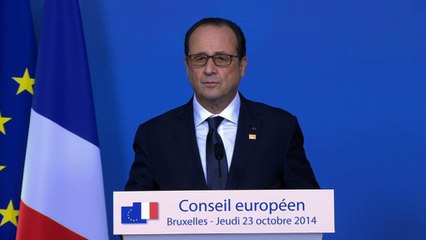 Conférence de presse lors du Conseil européen du 23 octobre 2014