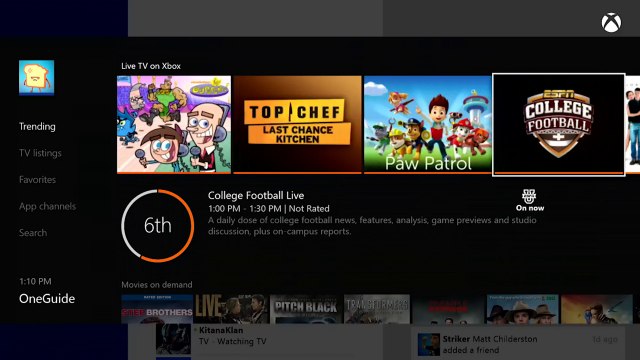 Console Microsoft Xbox One - Mise à jour de novembre