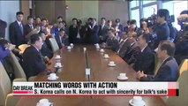 Seoul's unification minister calls for Pyongyang to match words and action