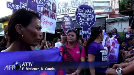 Protestas contra EEUU por muerte de trans filipina