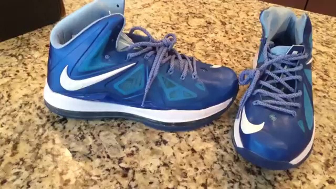 2014 new sneaker LeBron X Windchill Blue Diamond Review