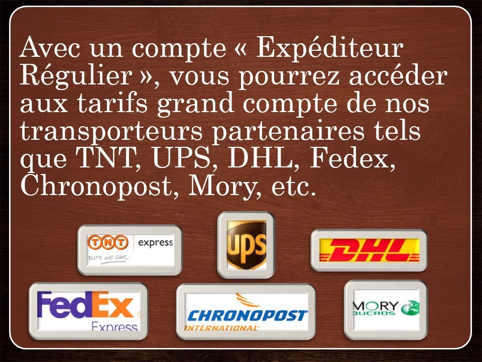 Tarifs grand compte pour envoyer un colis et palettes en France