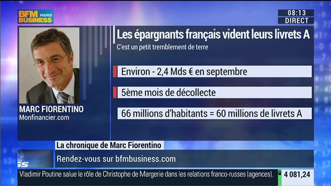 Marc Fiorentino: Chute du livret A: "On n’avait pas vu ça depuis 25 ans" - 22/10