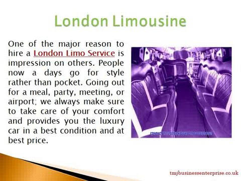 Limousine - Luxury Car Available for Hire in London