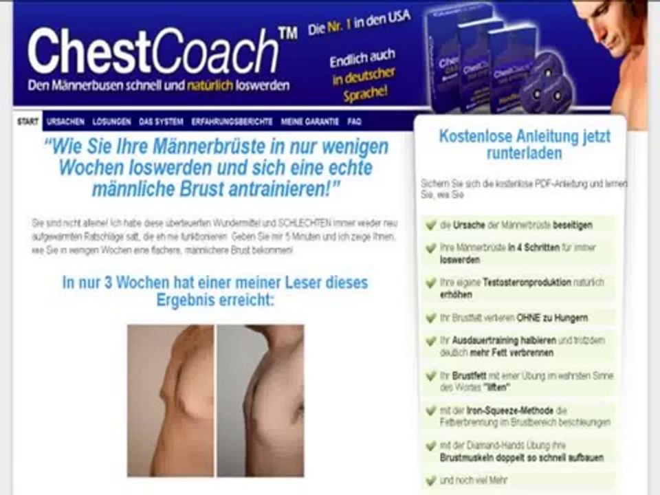 Lose Manboobs - German Version Chest Coach System